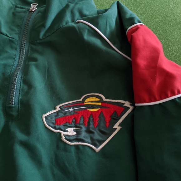 Vintage NHL Minnesota Wild Windbreaker Medium - Picture 6 of 8